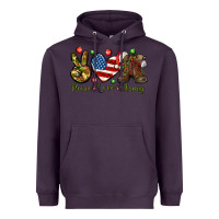 Plum peace love army christmas Heavyweight Hoodie - NancyCooperArtShop