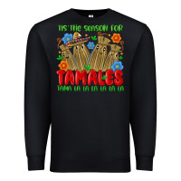 Black tis the season for tamales tama la la la la la la Premium Sweatshirt - MaliasSmallBusiness
