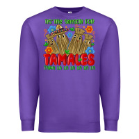 Purple tis the season for tamales tama la la la la la la Premium Sweatshirt - MaliasSmallBusiness