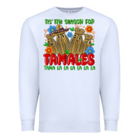 White tis the season for tamales tama la la la la la la Premium Sweatshirt - MaliasSmallBusiness