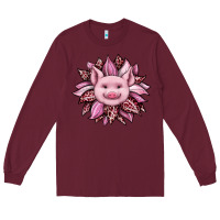 Burgundy sunflower leopard Long Sleeve Tee - JahusDesignShop