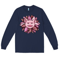 Navy sunflower leopard Long Sleeve Tee - JahusDesignShop