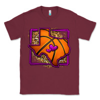 Burgundy leopard basketball texas map Classic Tee - Jasminsmagicworld