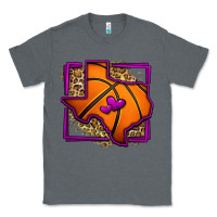 Charcoal Heather leopard basketball texas map Classic Tee - Jasminsmagicworld