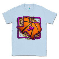 Dusty Blue leopard basketball texas map Classic Tee - Jasminsmagicworld