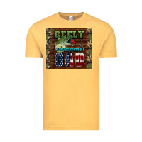 Vintage Mustard reely awesome dad Vintage Tee - HRA Design Shop