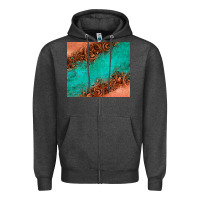 Charcoal Heather leather turquoise glitter tumbler Zipper Hoodie - Jasminsmagicworld