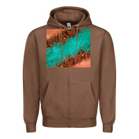 Chestnut leather turquoise glitter tumbler Zipper Hoodie - Jasminsmagicworld