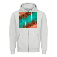 Dove Grey leather turquoise glitter tumbler Zipper Hoodie - Jasminsmagicworld