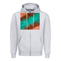 Leather Turquoise Glitter Tumbler Zipper Hoodie | Teevron