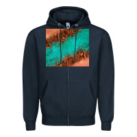 Navy leather turquoise glitter tumbler Zipper Hoodie - Jasminsmagicworld
