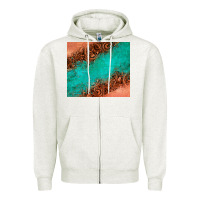 Oatmeal Heather leather turquoise glitter tumbler Zipper Hoodie - Jasminsmagicworld