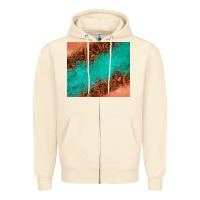 Sandshell leather turquoise glitter tumbler Zipper Hoodie - Jasminsmagicworld