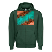 Sports Green leather turquoise glitter tumbler Zipper Hoodie - Jasminsmagicworld