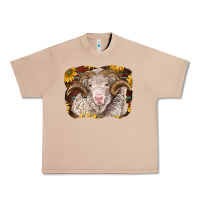 Burro merino ram with sunflowers Urban Heavy Tee - BarkalooDesign