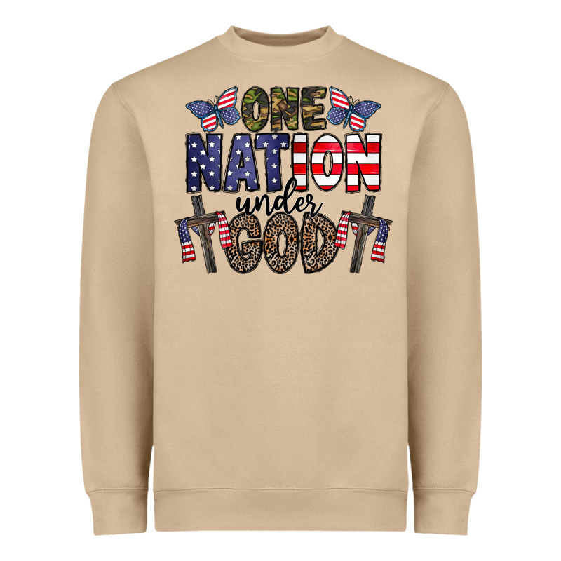 One Nation Under God Heavyweight Sweatshirt by CowhideDigitalArt | Teevron