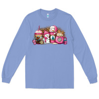 Colony Blue pink Christmas winter snowman coffee Long Sleeve Tee - Jasminsmagicworld