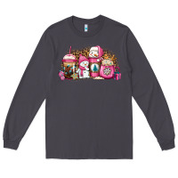 Smoke pink Christmas winter snowman coffee Long Sleeve Tee - Jasminsmagicworld