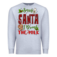 Heather Grey sorry santa ı drank the milk Premium Sweatshirt - MaliasSmallBusiness