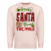 Pale Pink sorry santa ı drank the milk Premium Sweatshirt - MaliasSmallBusiness