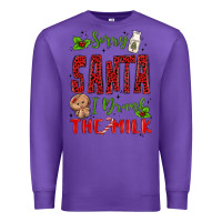 Purple sorry santa ı drank the milk Premium Sweatshirt - MaliasSmallBusiness