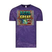 Cloud Purple reel great dad Vintage Tee - HRA Design Shop