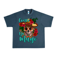 Midnight Navy cinco de mayo skull Urban Heavy Tee - HRA Design Shop