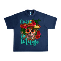 Navy cinco de mayo skull Urban Heavy Tee - HRA Design Shop