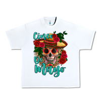 White cinco de mayo skull Urban Heavy Tee - HRA Design Shop