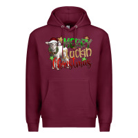 Burgundy merry cluckin christmas Premium Hoodie - SublimationCraftShop