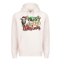 Pale Pink merry cluckin christmas Premium Hoodie - SublimationCraftShop