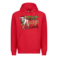 Red merry cluckin christmas Premium Hoodie - SublimationCraftShop