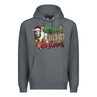 Rock merry cluckin christmas Premium Hoodie - SublimationCraftShop