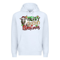 White merry cluckin christmas Premium Hoodie - SublimationCraftShop