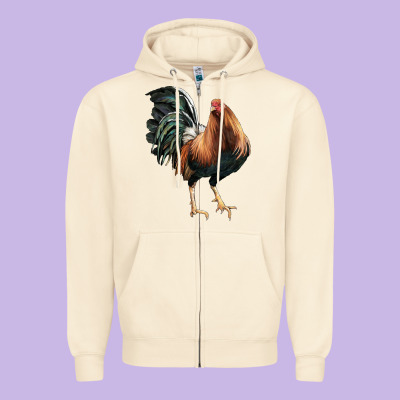 American Game Rooster Zipper Hoodie Designed By Lillyallendesigns
