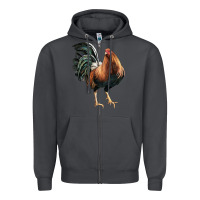 Smoke American Game Rooster Zipper Hoodie - LillyAllenDesigns