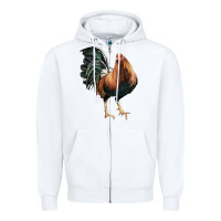 White American Game Rooster Zipper Hoodie - LillyAllenDesigns