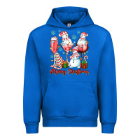 Cobalt merry christmas wine glasses Urban Hoodie - texasbilliewilder