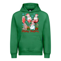 Emerald merry christmas wine glasses Urban Hoodie - texasbilliewilder