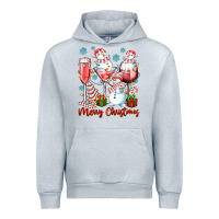 Heather Grey merry christmas wine glasses Urban Hoodie - texasbilliewilder