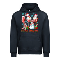 Navy merry christmas wine glasses Urban Hoodie - texasbilliewilder