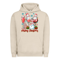 Pigment French Oak merry christmas wine glasses Urban Hoodie - texasbilliewilder