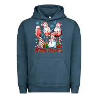 Pigment Midnight Navy merry christmas wine glasses Urban Hoodie - texasbilliewilder