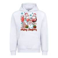 White merry christmas wine glasses Urban Hoodie - texasbilliewilder