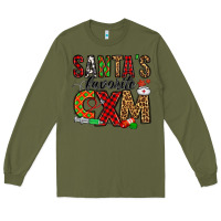 Army Green santa's favorite cxm Long Sleeve Tee - Jasminsmagicworld