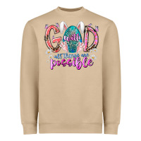 With God All Things Are Possible Heavyweight Sweatshirt | Teevron