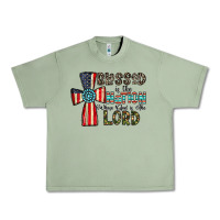 Oil Green blessed İs the nation whose god is the lord Urban Heavy Tee - CowhideDigitalArt