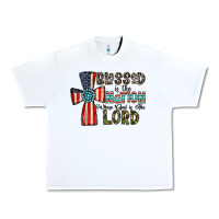 White blessed İs the nation whose god is the lord Urban Heavy Tee - CowhideDigitalArt
