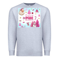 Heather Grey dreaming of a pink christmas Premium Sweatshirt - MaliasSmallBusiness