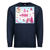 Navy dreaming of a pink christmas Premium Sweatshirt - MaliasSmallBusiness